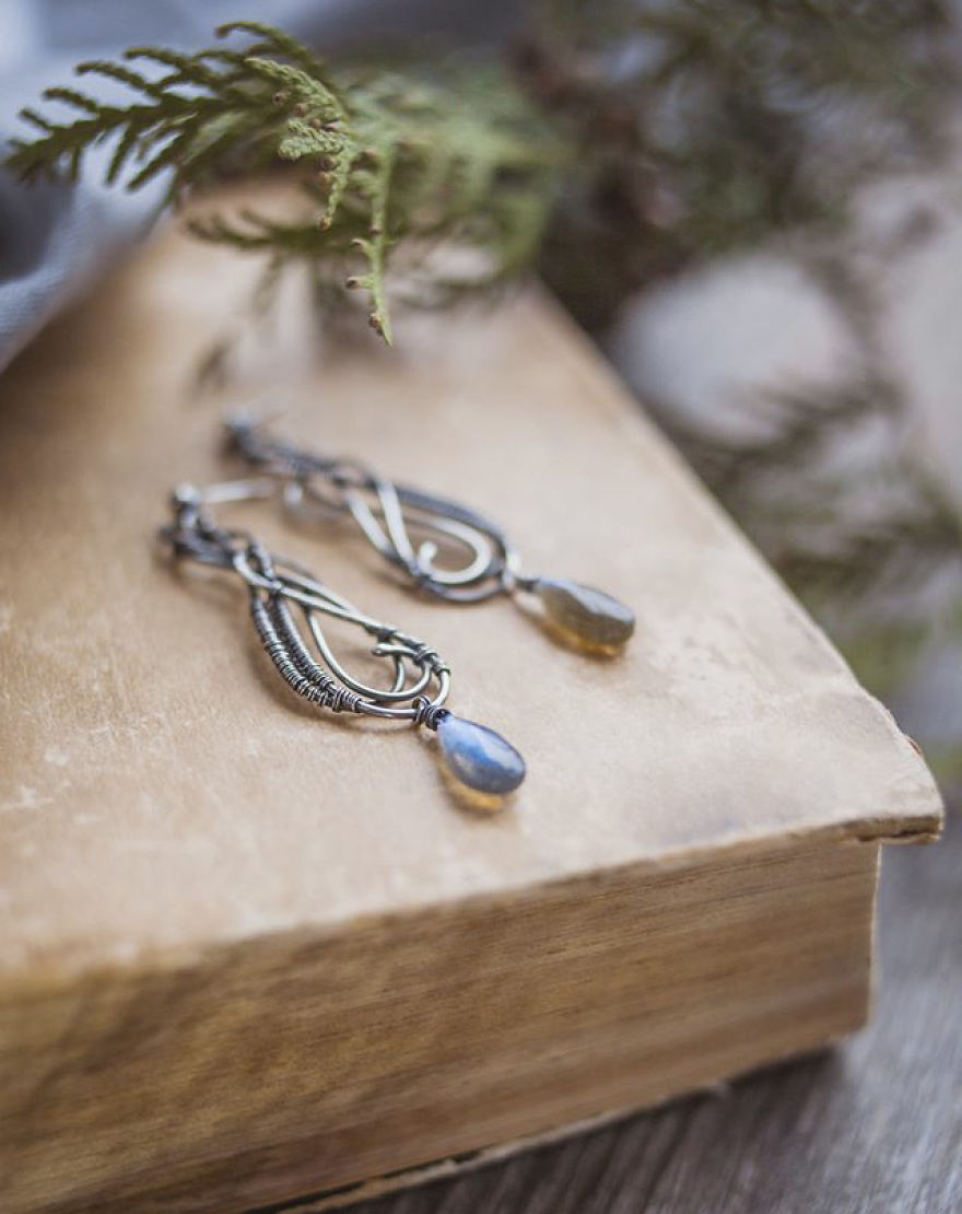 Nature And Wire - My Love. Unique Wire Wrapped Jewelry Was Inspired By Nature.