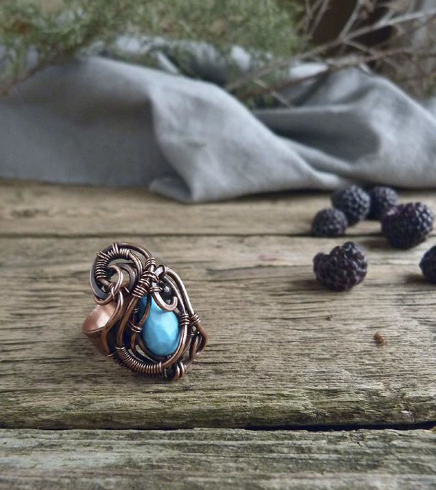 Nature And Wire - My Love. Unique Wire Wrapped Jewelry Was Inspired By Nature.