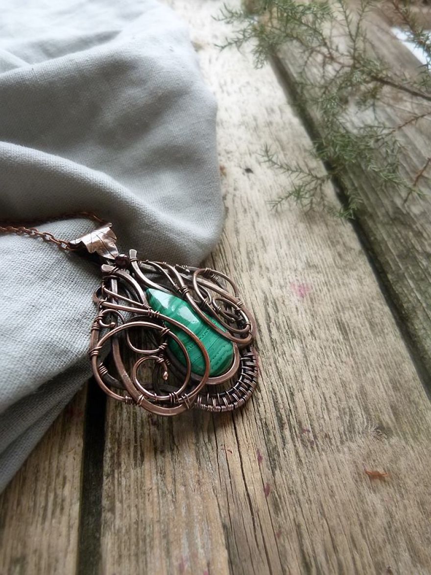 Nature And Wire - My Love. Unique Wire Wrapped Jewelry Was Inspired By Nature.