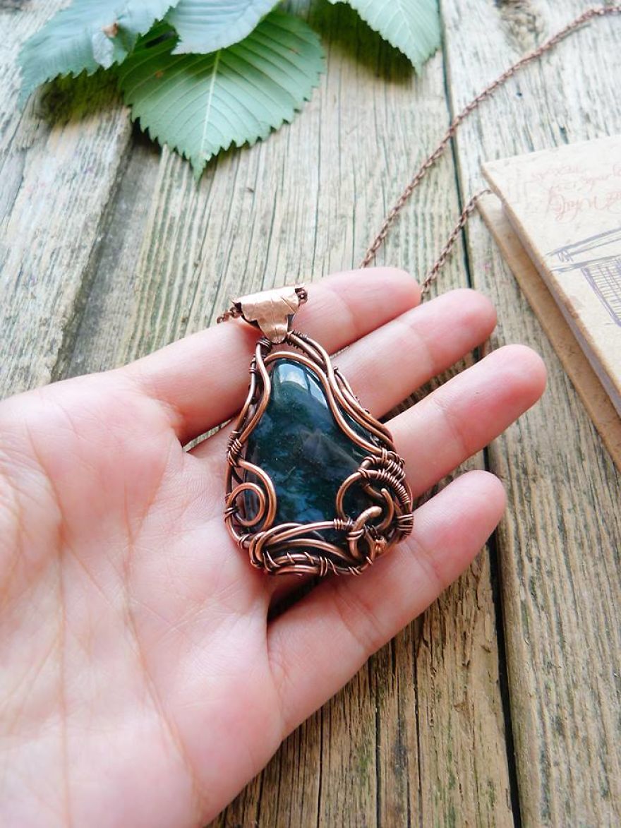 Nature And Wire - My Love. Unique Wire Wrapped Jewelry Was Inspired By Nature.