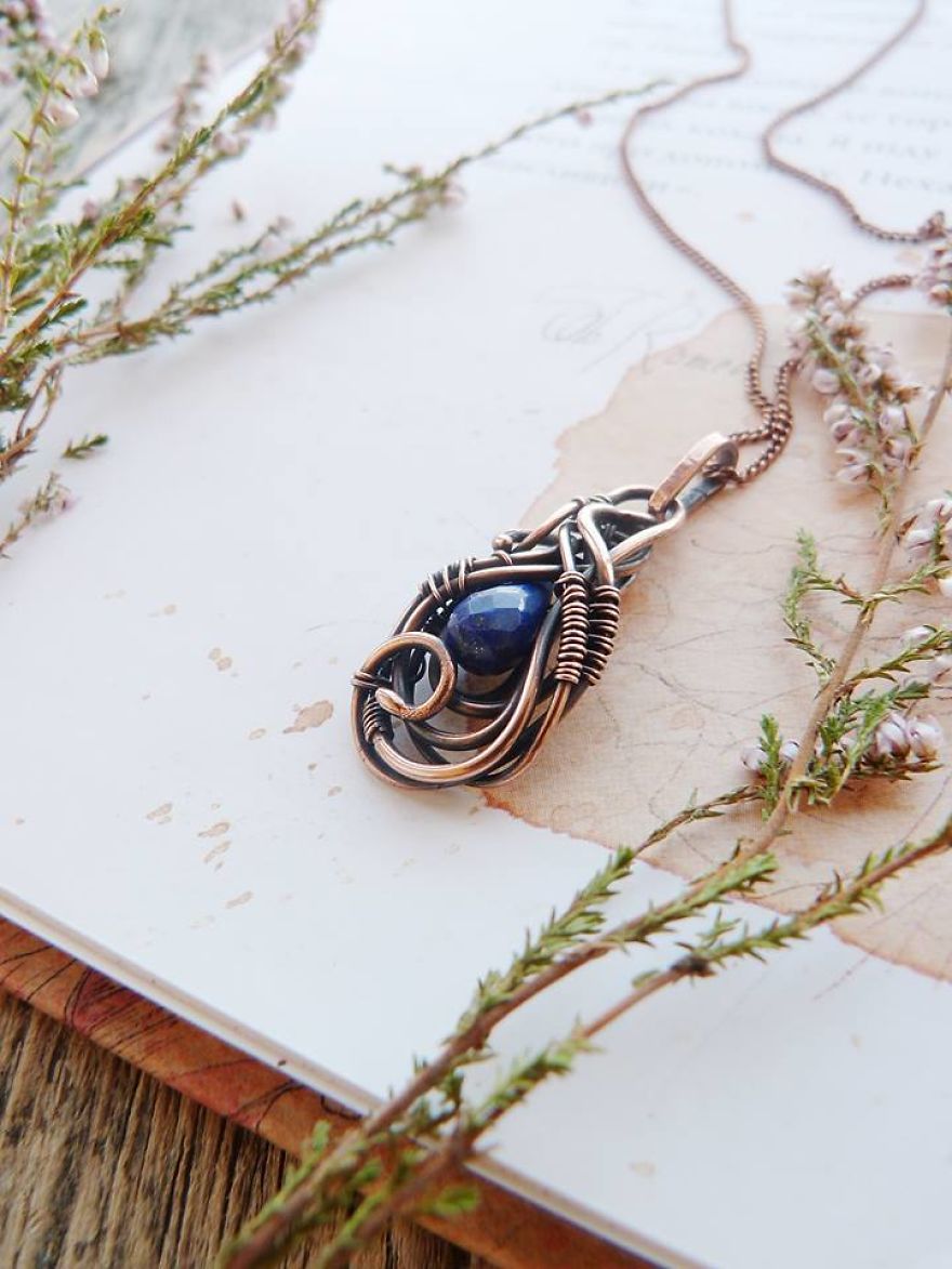 Nature And Wire - My Love. Unique Wire Wrapped Jewelry Was Inspired By Nature.