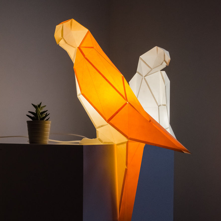 Origami-Inspired Animal Lamps That We Create From Paper