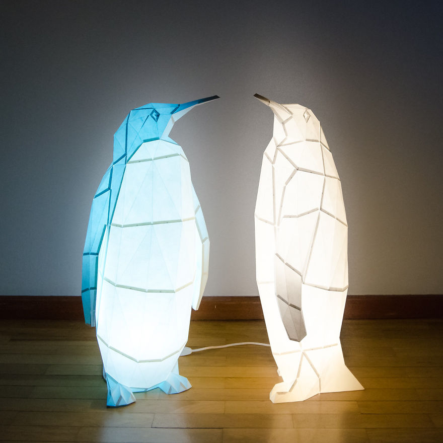 Origami-Inspired Animal Lamps That We Create From Paper
