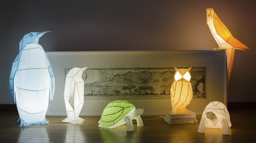 Origami-Inspired Animal Lamps That We Create From Paper Origami-Inspired Animal Lamps That We Create From Paper