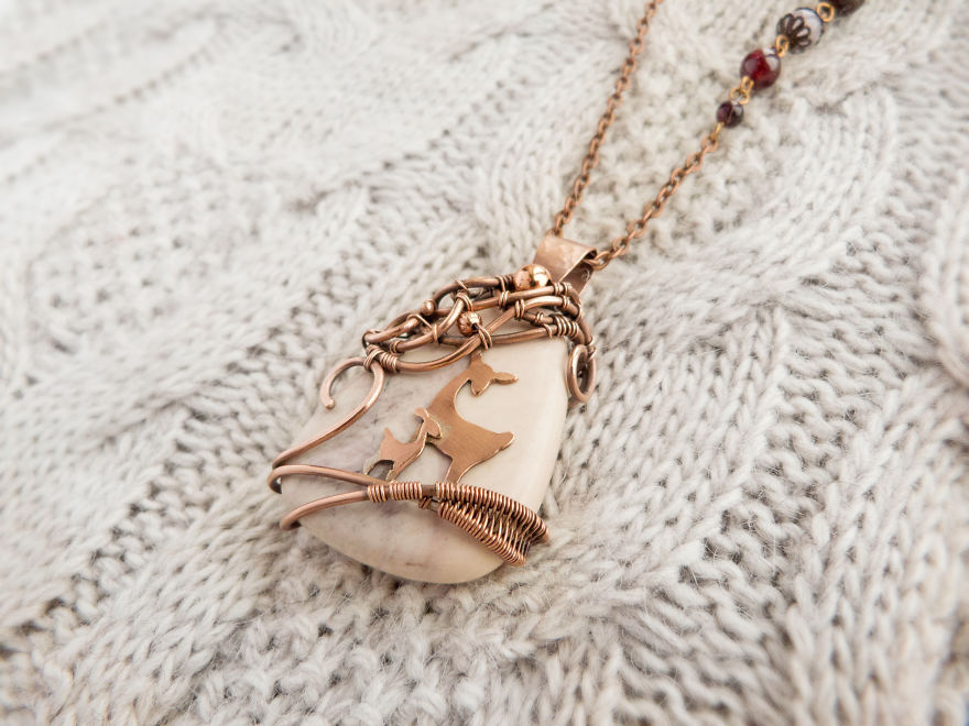 Nature And Wire - My Love. Unique Wire Wrapped Jewelry Was Inspired By Nature.