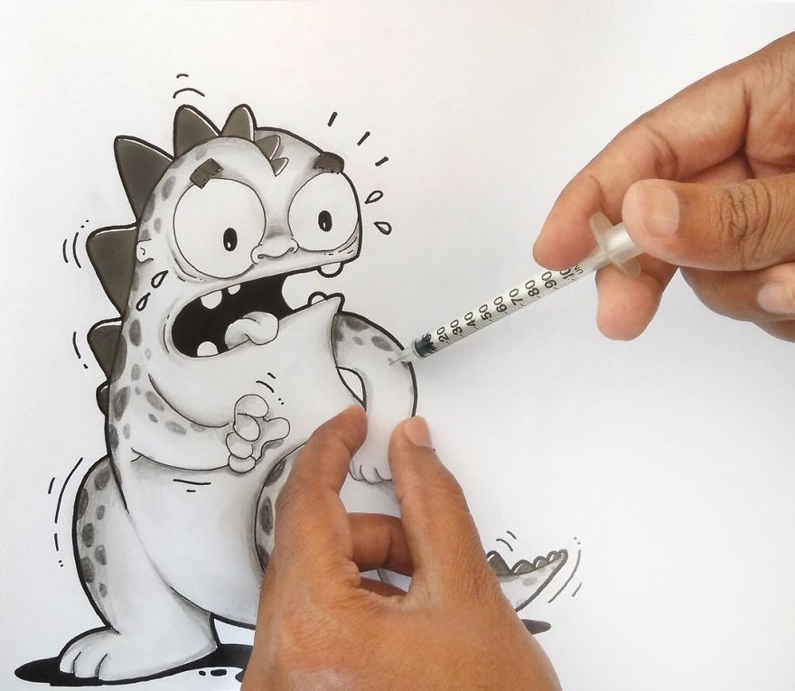 Playing With Our Little Cartoon Pet (part 2)