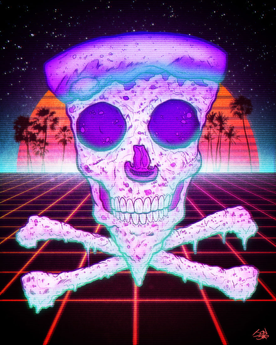 Skull Slice: My Radical Pizza Skull & Crossbones Drawings