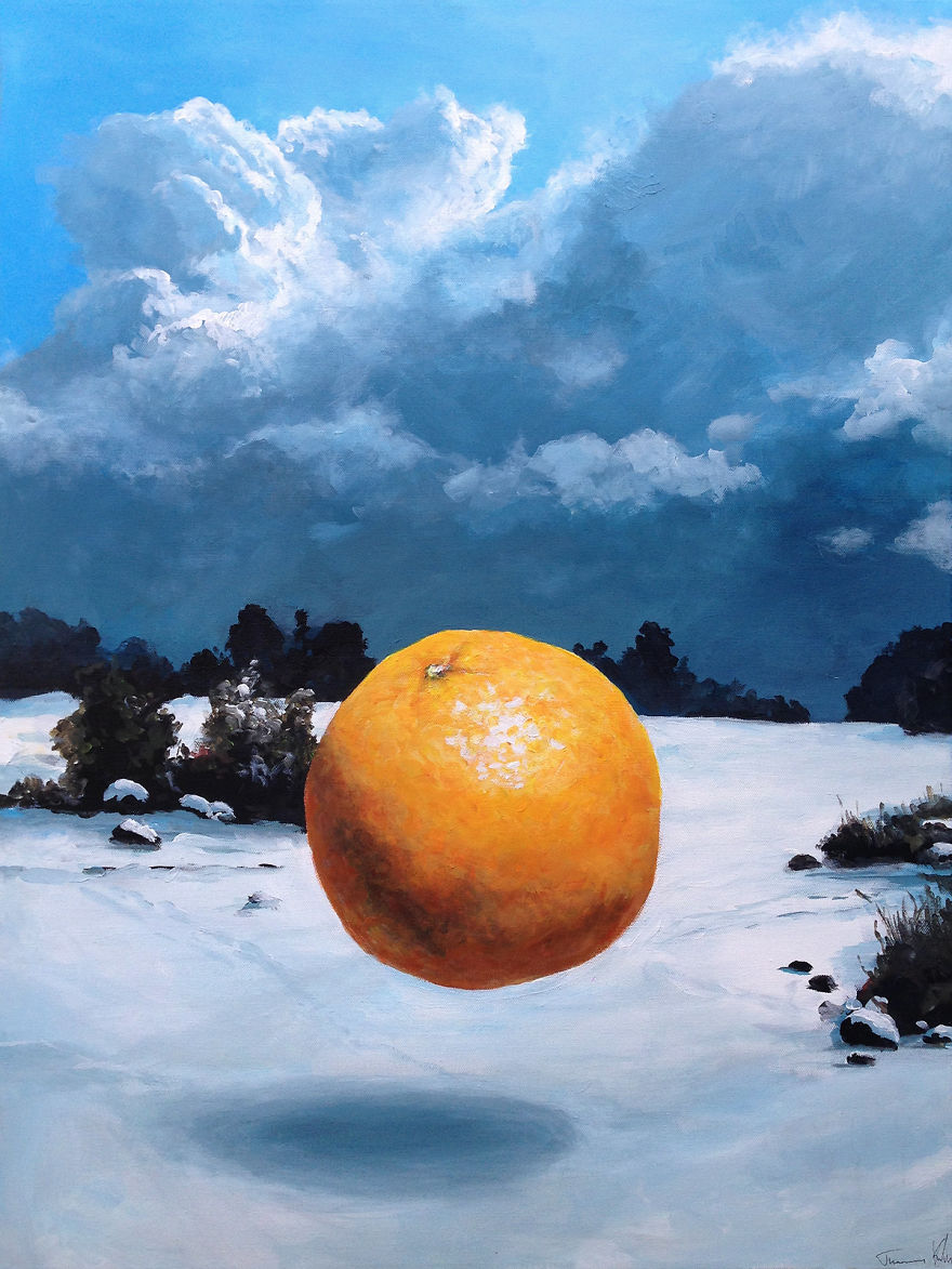 I Paint Astronauts, Flying Fruits And Bus Stops Set In The Danish Wilderness