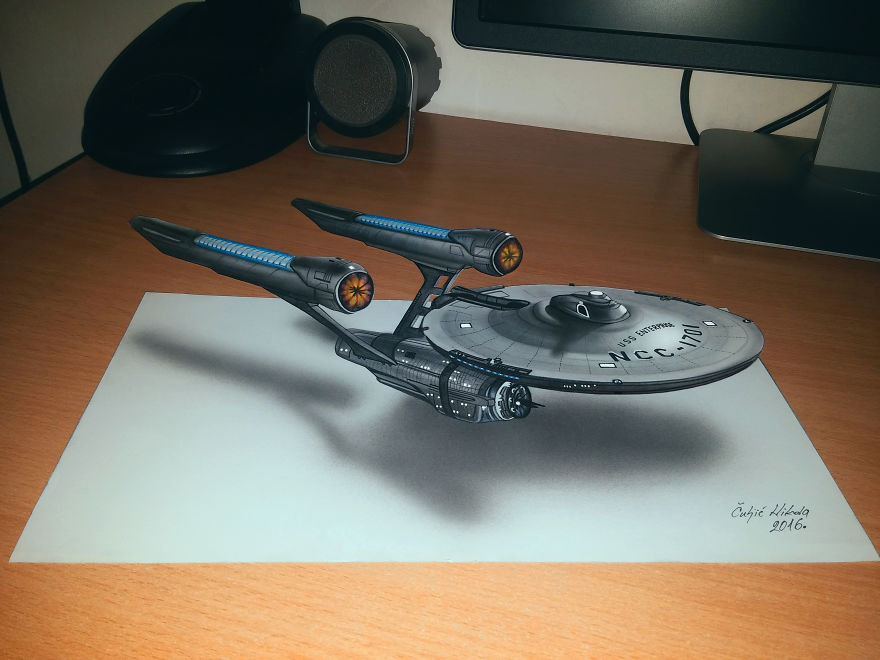 3d Enterprise Star Ship