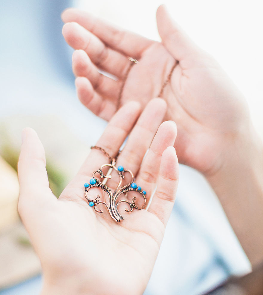 Nature And Wire - My Love. Unique Wire Wrapped Jewelry Was Inspired By Nature.