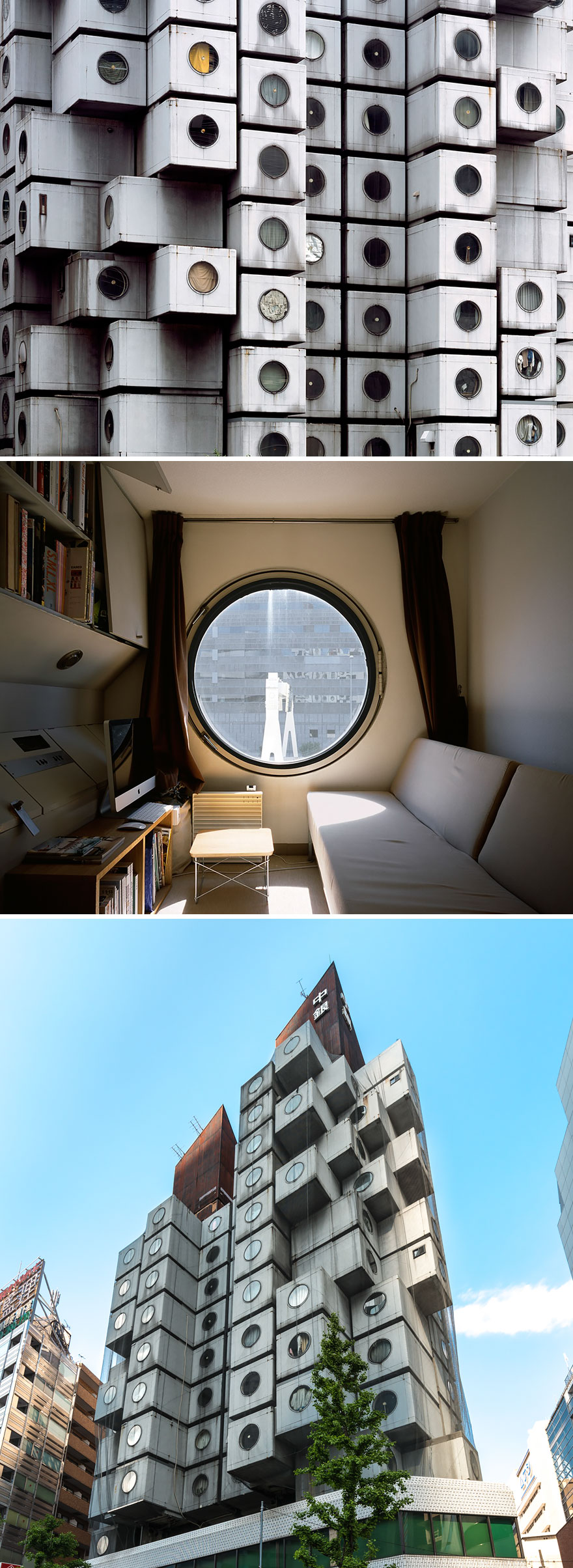 Nakagin Capsule Tower, Tokyo, Japan