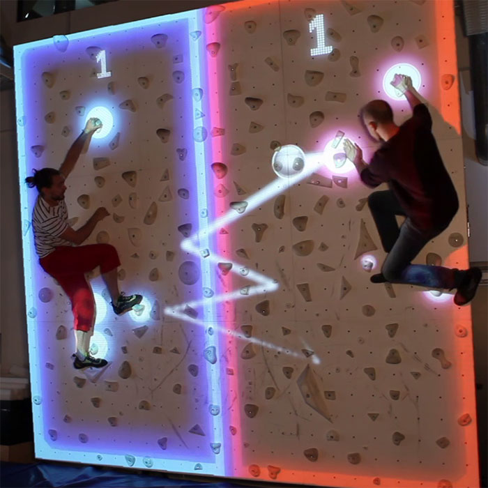 Augmented Climbing Wall Pong