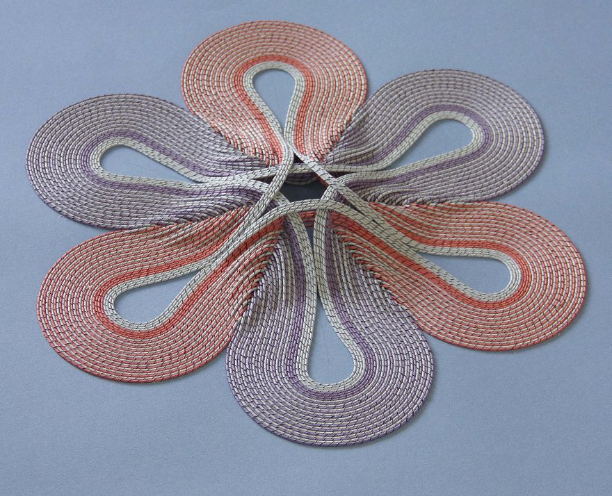 I Hand Cut Thousands Of Strips To Create 3D Paper Sculptures