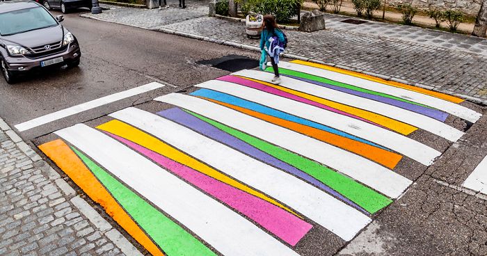 Madrid’s Crosswalks Turned Into Colorful Works Of Art By Bulgarian Artist