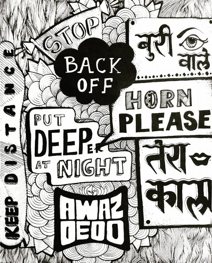 I Made A Series Of Doodles Based On The Indian Public Transport. I Spent 5-6 Hours On Each Of Them.