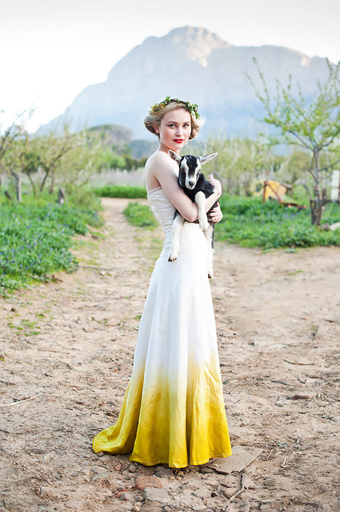 Dip Dye Wedding Dress