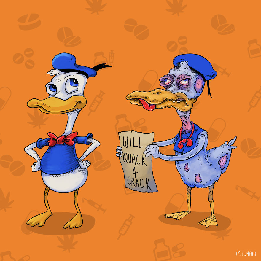 Donald Duck After Years Of Crack