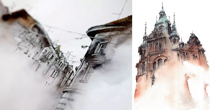 Korean Artist Watercolors Cities She Visits