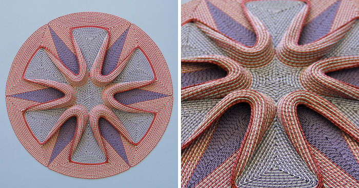 I Hand Cut Thousands Of Strips To Create 3D Paper Sculptures