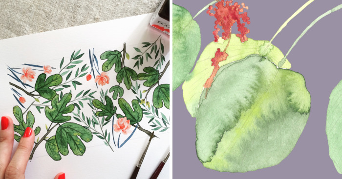 I Create Floral Illustrations