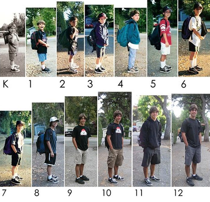 My Son Is Away At College Now, But For 13 Years We Were Faithful To The 'First Day Of School' Pic