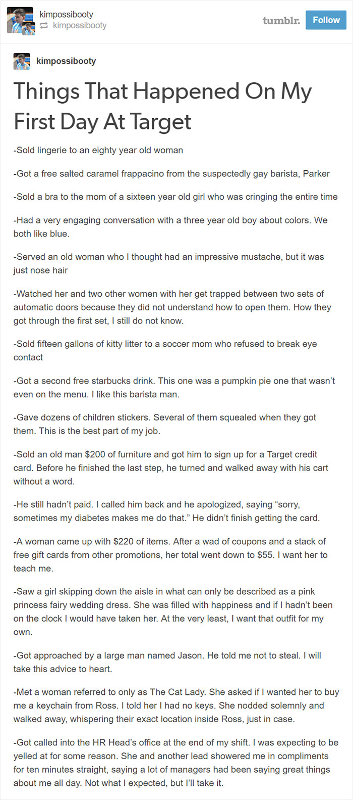 first-work-week-target-cashier-kimpossibooty-1 first-work-week-target-cashier-kimpossibooty-1