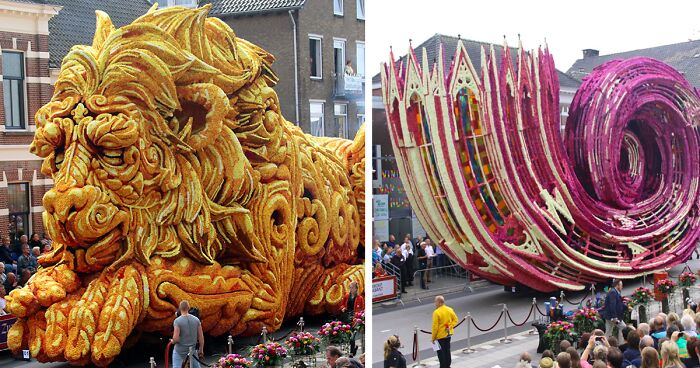 10 Giant Flower Sculptures Made From Dahlias At World’s Largest Flower Parade In The Netherlands