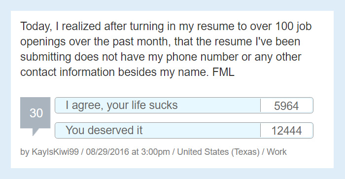 Worst Story Of My Life