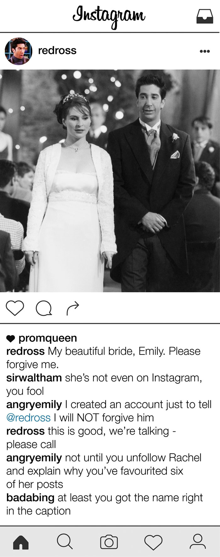 If Ross Geller Had Instagram