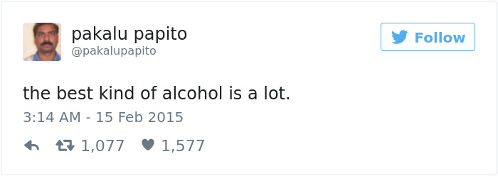 Alcohol Tweet