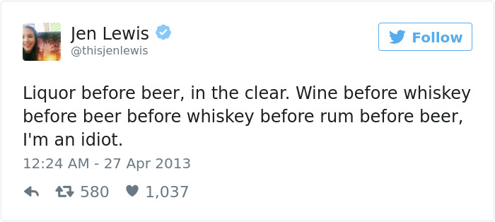 Alcohol Tweet