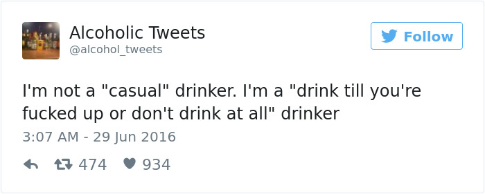 Alcohol Tweet