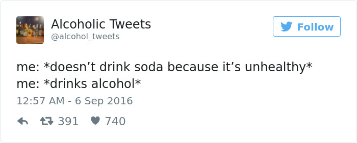 Alcohol Tweet