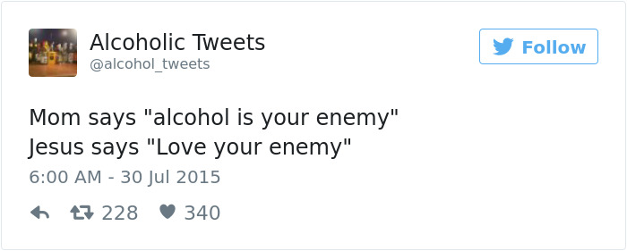 Alcohol Tweet