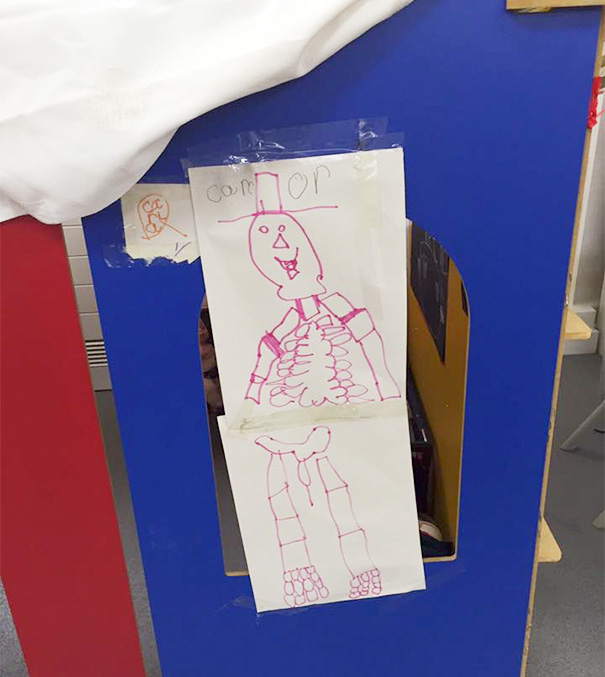 My Daughter's Skeleton This Is In The Classroom. Apparently, A Daddy Skeleton