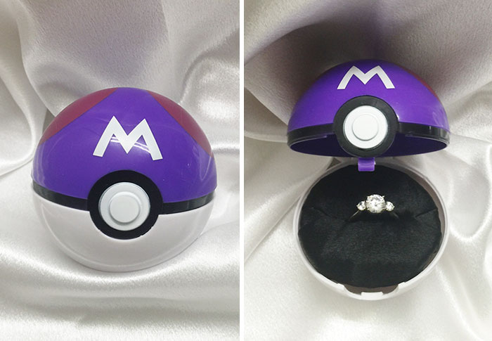 Pokeball Engagement Ring Box
