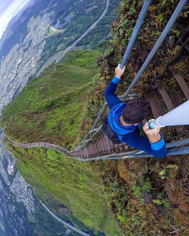 Hiking Haiku Stairs, Stairway To Heven In Oahu, Hawaii Hiking Haiku Stairs, Stairway To Heven In Oahu, Hawaii