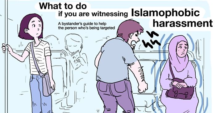 Artist Made A Guide That Shows What To Do When You See Islamophobia