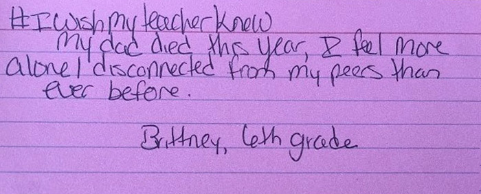 I Wish My Teacher Knew