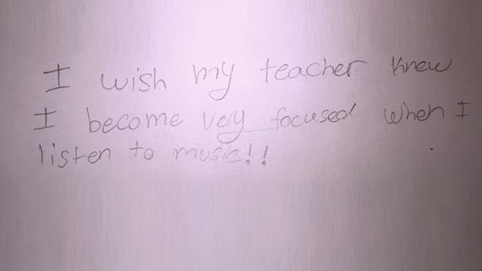 I Wish My Teacher Knew
