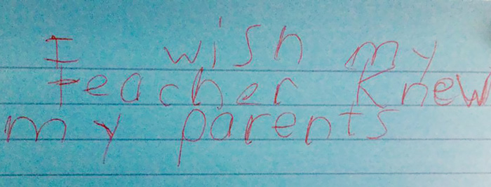 I Wish My Teacher Knew