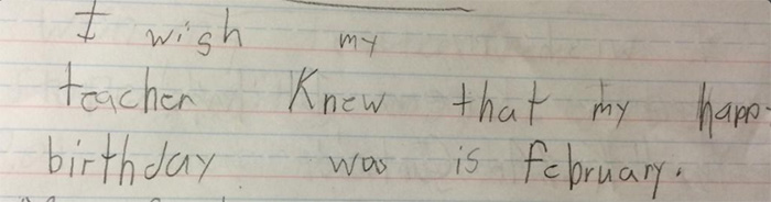 I Wish My Teacher Knew