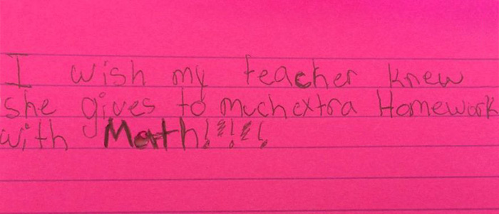 I Wish My Teacher Knew