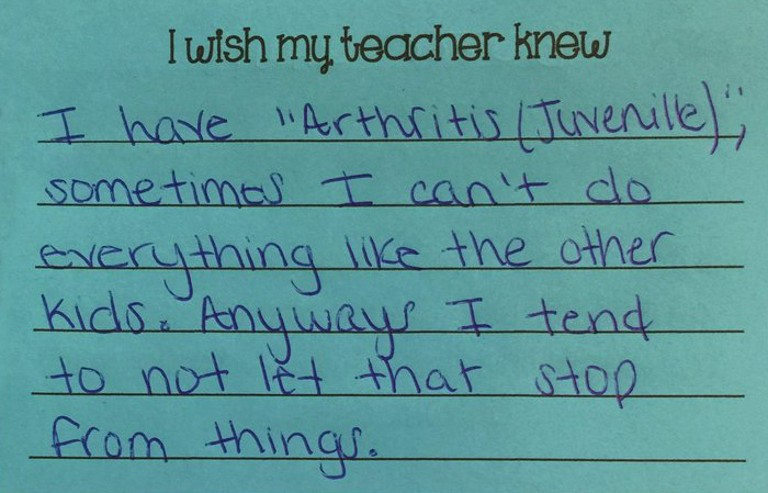 I Wish My Teacher Knew