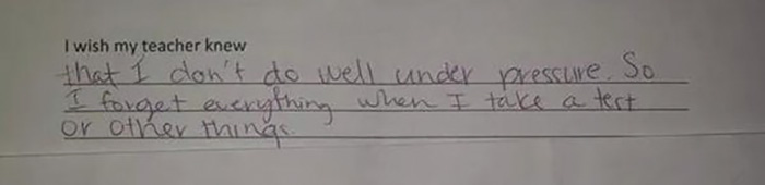 I Wish My Teacher Knew