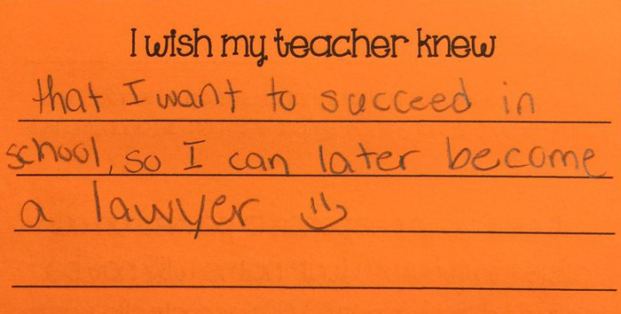 I Wish My Teacher Knew