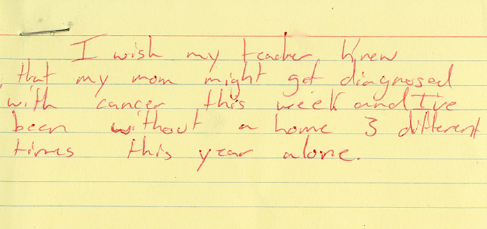 I Wish My Teacher Knew