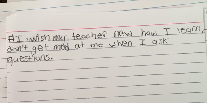 I Wish My Teacher Knew