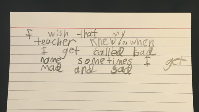 I Wish My Teacher Knew