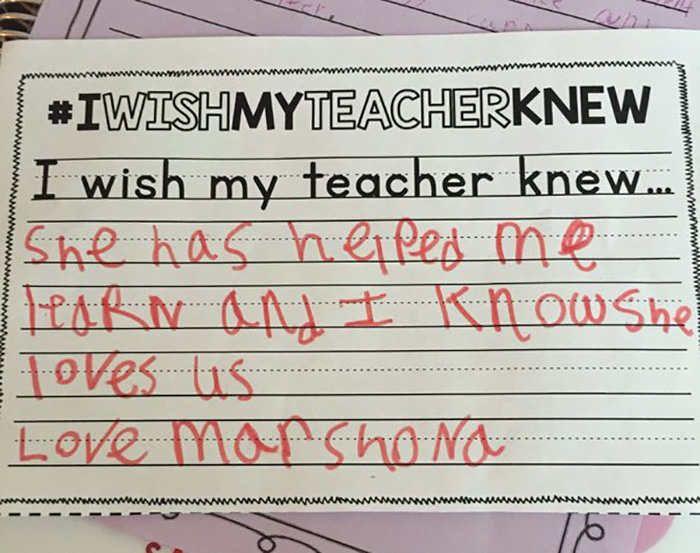 I Wish My Teacher Knew